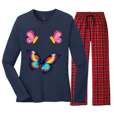 Butterfly And More Women's Long Sleeve Flannel Pajama Set 