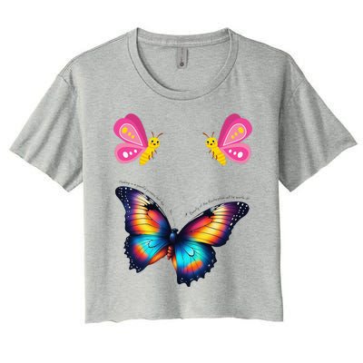 Butterfly And More Women's Crop Top Tee