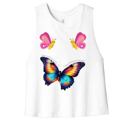 Butterfly And More Women's Racerback Cropped Tank