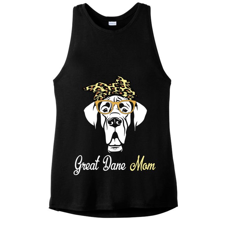 Birthday And Mothers Day Gift Great Dane Mom Ladies PosiCharge Tri-Blend Wicking Tank