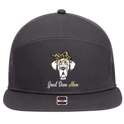 Birthday And Mothers Day Gift Great Dane Mom 7 Panel Mesh Trucker Snapback Hat