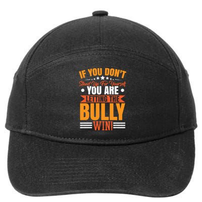 Bully Awareness Month Gift 7-Panel Snapback Hat