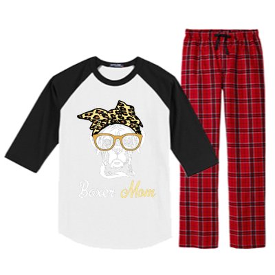 Birthday And Mothers Day Gift Boxer Mom Raglan Sleeve Pajama Set