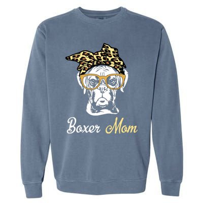 Birthday And Mothers Day Gift Boxer Mom Garment-Dyed Sweatshirt