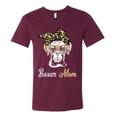 Birthday And Mothers Day Gift Boxer Mom V-Neck T-Shirt