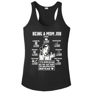 Being A Mom Job Funny Mom For Mothers Day Appreciation Gift Ladies PosiCharge Competitor Racerback Tank