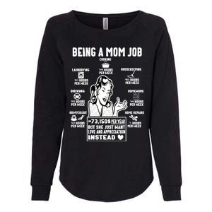 Being A Mom Job Funny Mom For Mothers Day Appreciation Gift Womens California Wash Sweatshirt