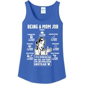 Being A Mom Job Funny Mom For Mothers Day Appreciation Gift Ladies Essential Tank