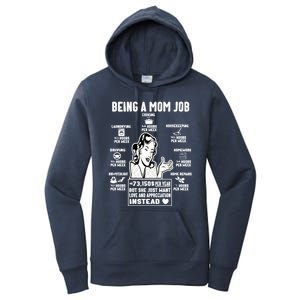 Being A Mom Job Funny Mom For Mothers Day Appreciation Gift Women's Pullover Hoodie