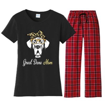 Birthday And Mothers Day Gift Great Dane Mom Women's Flannel Pajama Set