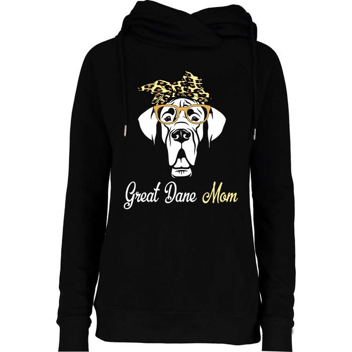 Birthday And Mothers Day Gift Great Dane Mom Womens Funnel Neck Pullover Hood