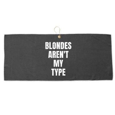Blondes ArenT My Type Funny White Lie Party Idea Gift Large Microfiber Waffle Golf Towel