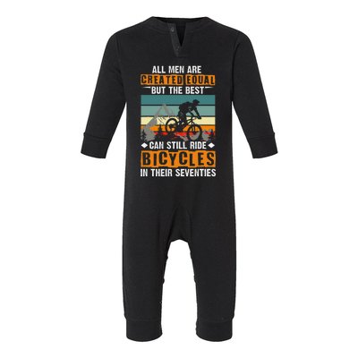 Bike All Me.N Equal But The Best Ride Bicycles Seventies Infant Fleece One Piece