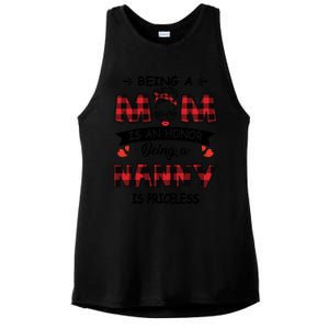 Being A Mom Is An Honor Being A Nanny Is Priceless Family Child Care Ladies PosiCharge Tri-Blend Wicking Tank