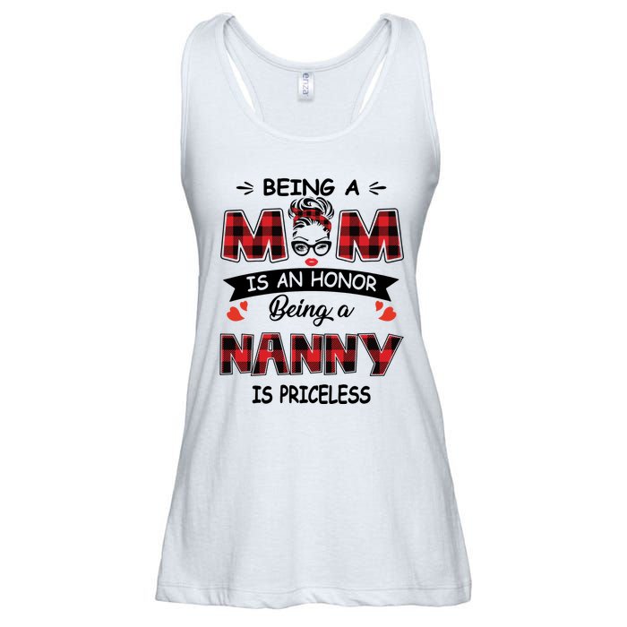 Being A Mom Is An Honor Being A Nanny Is Priceless Family Child Care Ladies Essential Flowy Tank