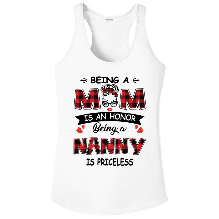 Being A Mom Is An Honor Being A Nanny Is Priceless Family Child Care Ladies PosiCharge Competitor Racerback Tank