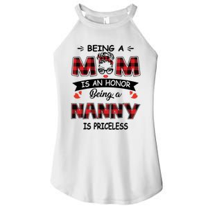 Being A Mom Is An Honor Being A Nanny Is Priceless Family Child Care Women's Perfect Tri Rocker Tank