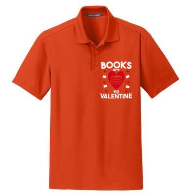 Books Are My Valentine Funny Valentine's Day Librarian Book Funny Gift Dry Zone Grid Polo