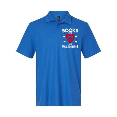 Books Are My Valentine Funny Valentine's Day Librarian Book Funny Gift Softstyle Adult Sport Polo