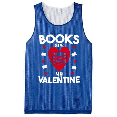 Books Are My Valentine Funny Valentine's Day Librarian Book Funny Gift Mesh Reversible Basketball Jersey Tank