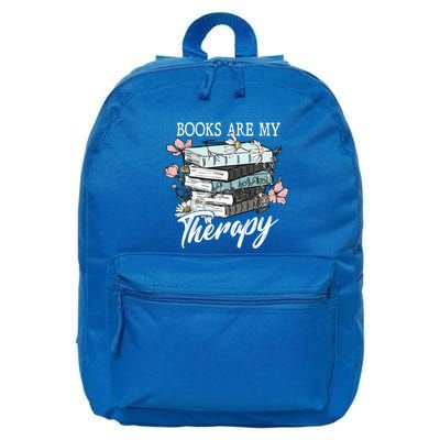 Books Are My Therapy Summer Reading Book Lovers Gift 16 in Basic Backpack