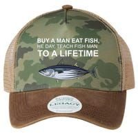 Buy A Man Eat Fish He Day Teach Fish Man To A Lifetime Funny Meme Legacy Tie Dye Trucker Hat