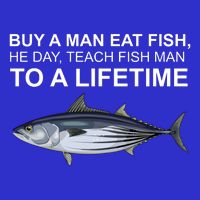 Buy A Man Eat Fish He Day Teach Fish Man To A Lifetime Funny Meme Button