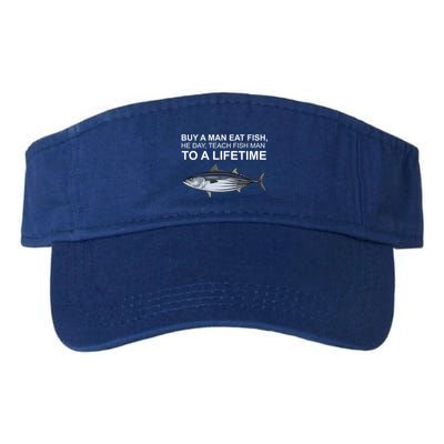 Buy A Man Eat Fish He Day Teach Fish Man To A Lifetime Funny Meme Visor