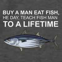 Buy A Man Eat Fish He Day Teach Fish Man To A Lifetime Funny Meme Vector Backpack