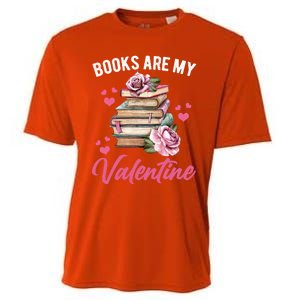 Books Are My Valentine Valentines Day Librarian Book Funny Funny Gift Cooling Performance Crew T-Shirt