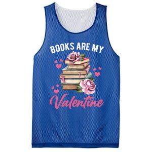 Books Are My Valentine Valentines Day Librarian Book Funny Funny Gift Mesh Reversible Basketball Jersey Tank