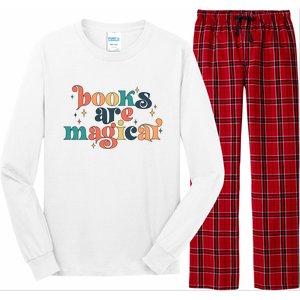 Books Are Magical Teacher Reading Book Lover Bookworm Long Sleeve Pajama Set