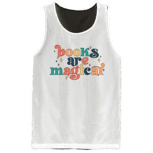 Books Are Magical Teacher Reading Book Lover Bookworm Mesh Reversible Basketball Jersey Tank