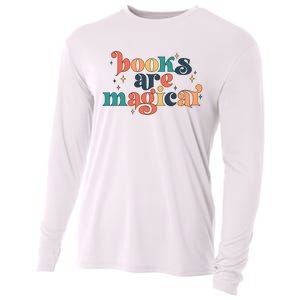 Books Are Magical Teacher Reading Book Lover Bookworm Cooling Performance Long Sleeve Crew