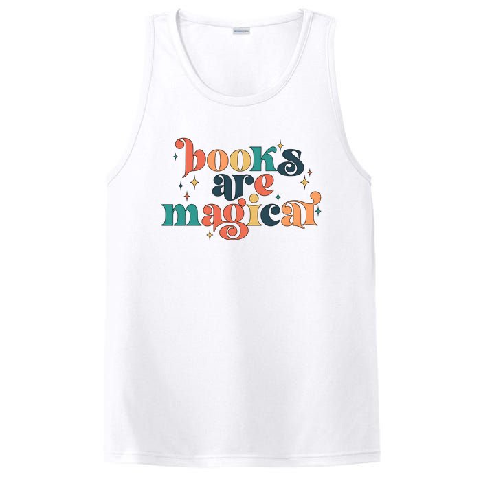 Books Are Magical Teacher Reading Book Lover Bookworm PosiCharge Competitor Tank