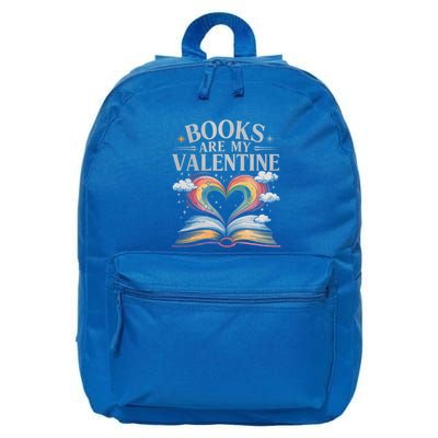 Books Are My Valentine Bookworm Librarian Valentines Day Gift 16 in Basic Backpack