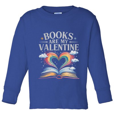 Books Are My Valentine Bookworm Librarian Valentines Day Gift Toddler Long Sleeve Shirt