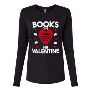 Books Are My Valentine Funny Valentine's Day Librarian Book Funny Gift Womens Cotton Relaxed Long Sleeve T-Shirt