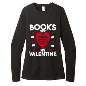 Books Are My Valentine Funny Valentine's Day Librarian Book Funny Gift Womens CVC Long Sleeve Shirt