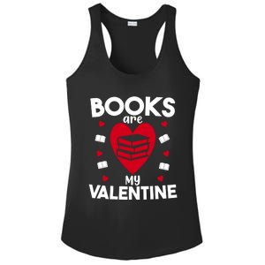 Books Are My Valentine Funny Valentine's Day Librarian Book Funny Gift Ladies PosiCharge Competitor Racerback Tank