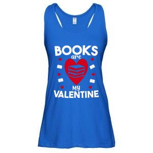 Books Are My Valentine Funny Valentine's Day Librarian Book Funny Gift Ladies Essential Flowy Tank