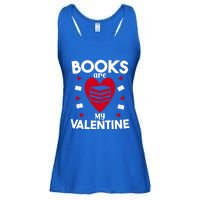 Books Are My Valentine Funny Valentine's Day Librarian Book Funny Gift Ladies Essential Flowy Tank