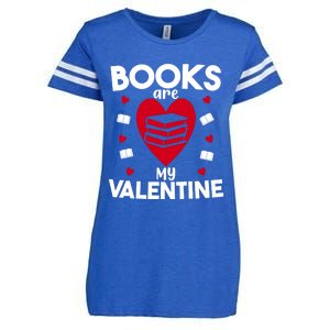 Books Are My Valentine Funny Valentine's Day Librarian Book Funny Gift Enza Ladies Jersey Football T-Shirt