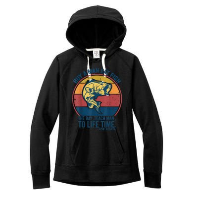 Buy A Man Eat Fish The Day Teach Man To Life Time Joe Biden Women's Fleece Hoodie