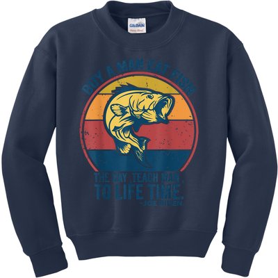 Buy A Man Eat Fish The Day Teach Man To Life Time Joe Biden Kids Sweatshirt