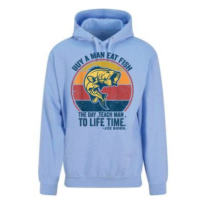 Buy A Man Eat Fish The Day Teach Man To Life Time Joe Biden Unisex Surf Hoodie