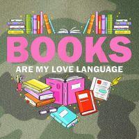 Books Are My Love Language Reading Lover Librarian Valentine Legacy Tie Dye Trucker Hat