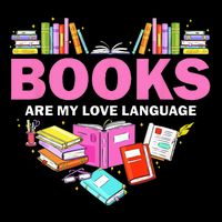 Books Are My Love Language Reading Lover Librarian Valentine 16 in Basic Backpack