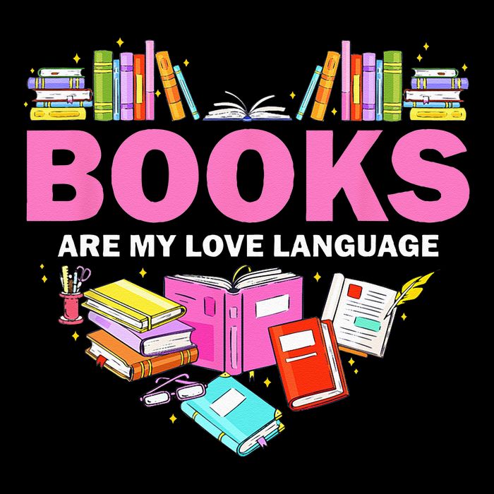 Books Are My Love Language Reading Lover Librarian Valentine Cooling Performance Long Sleeve Crew