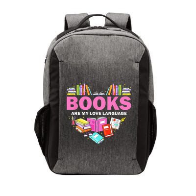Books Are My Love Language Reading Lover Librarian Valentine Vector Backpack